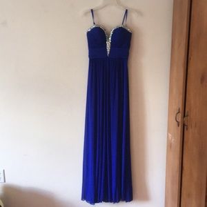 Blue, long dress
